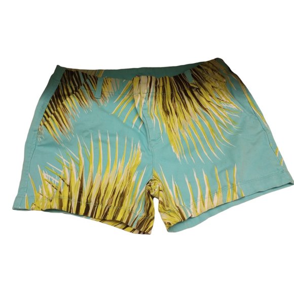 JCPenney Tropical Blue 2 Pocket Booty Shorts Size 14 - Picture 1 of 2